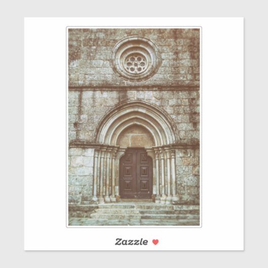 Middeleeuws gotisch portaal in Santiago de Antas Sticker (Vel)