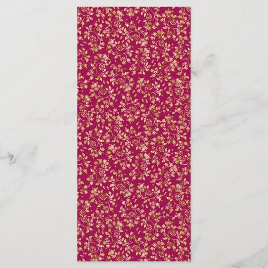 middeleeuws goud menu (Achterkant)