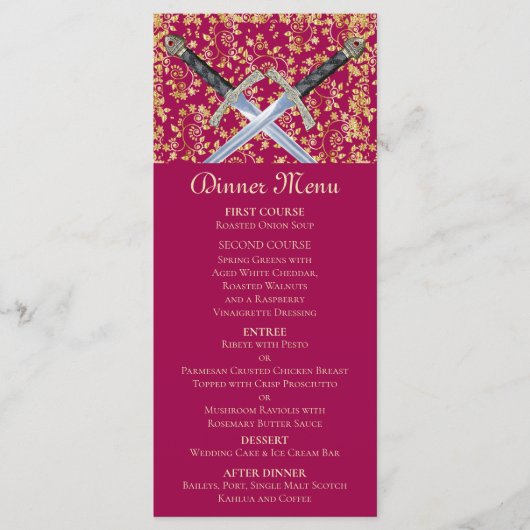 middeleeuws goud menu (Voorkant)