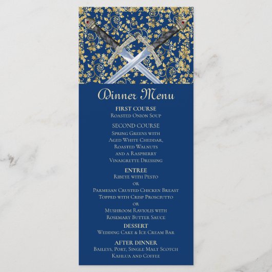 middeleeuws goud menu (Voorkant)