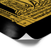 Middeleeuws Graf Messing Rubbing Knight, Dame en K Perfect Poster (Hoek)