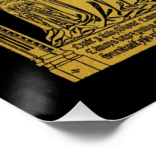 Middeleeuws Graf Messing Rubbing Knight, Dame en K Perfect Poster (Hoek)