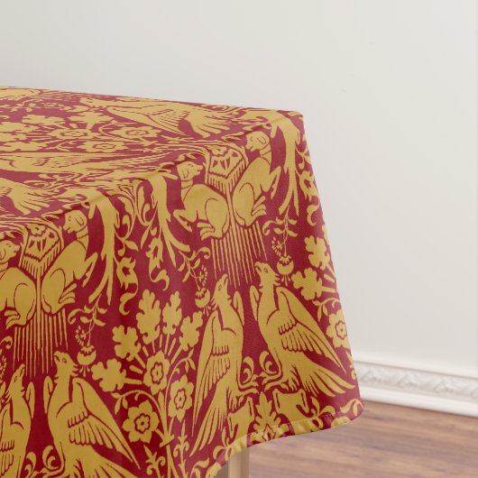 Middeleeuws havik- en hondenpatroon tafelkleed (Voorbeeld)