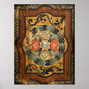 middeleeuws houtsschilderkunst  Gothische hist Poster