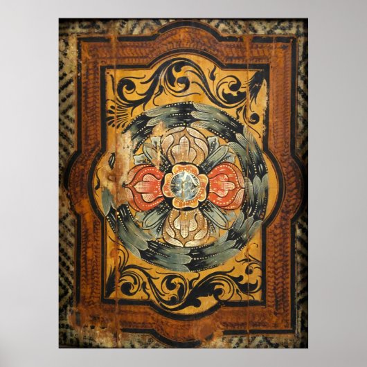 middeleeuws houtsschilderkunst  Gothische hist Poster (Voorkant)