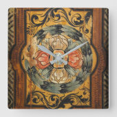 middeleeuws houtsschilderkunst Gothische hist Vierkante Klok (Voorkant)