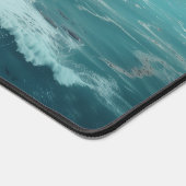 Middeleeuws huisje op een klif bureaumat (Hoek)