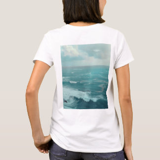 Middeleeuws huisje op een klif t-shirt