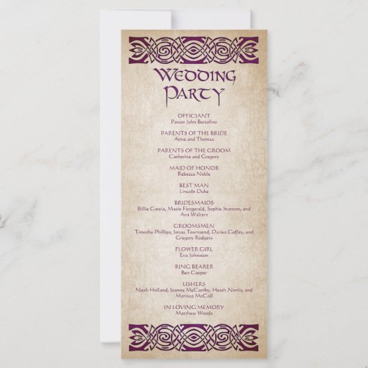 Middeleeuws huwelijksprogramma (Achterkant)