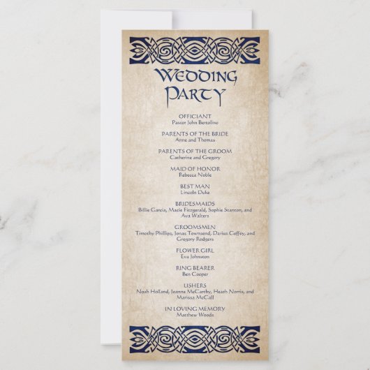 Middeleeuws huwelijksprogramma (Achterkant)