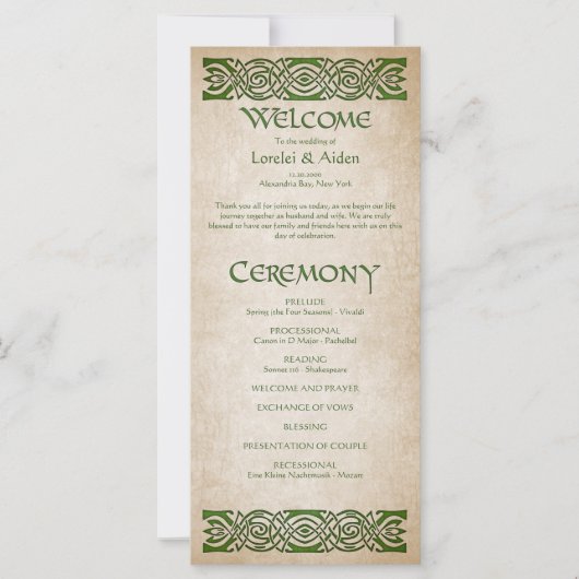 Middeleeuws huwelijksprogramma (Voorkant)