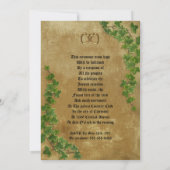 Middeleeuws huwelijksuitnodigingsbesluit sjabloon kaart (Achterkant)