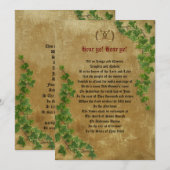 Middeleeuws huwelijksuitnodigingsbesluit sjabloon kaart (Voorkant / Achterkant)