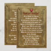 Middeleeuws huwelijksuitnodigingsbesluit sjabloon kaart (Voorkant / Achterkant)