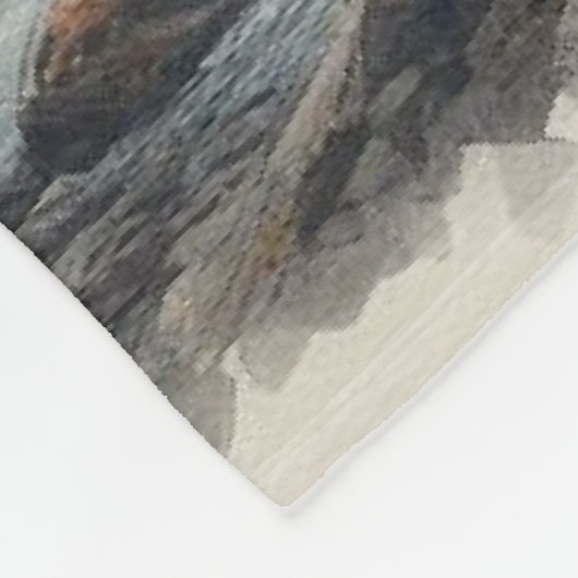 Middeleeuws kasteel bij zonsondergang met sfeervol fleece deken (Hoek)