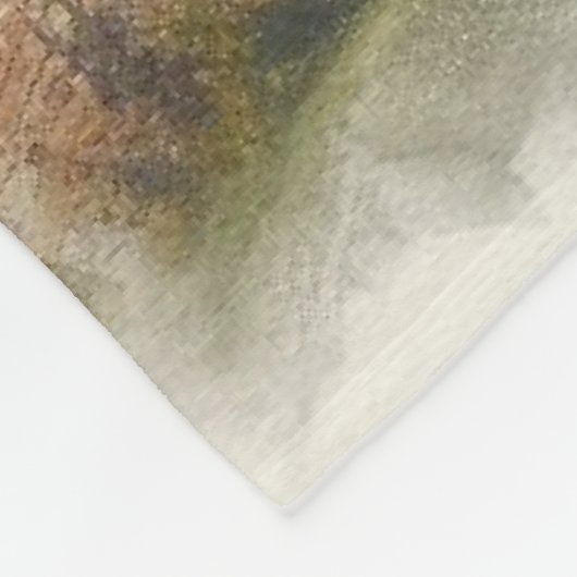 Middeleeuws kasteel in een bergvallei landschap fleece deken (Hoek)