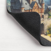 Middeleeuws kasteel in een bergvallei landschap muismat (Hoek)