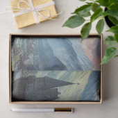 Middeleeuws kasteel in een bergvallei landschap tissuepapier (Geschenk)