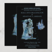 *~* Middeleeuws Kasteel Koppel Kasteel Verliefd Tr Kaart (Voorkant / Achterkant)