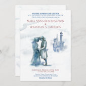 *~* Middeleeuws Kasteel Koppel Verliefd Huwelijk Kaart (Voorkant / Achterkant)