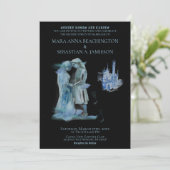 *~* Middeleeuws Kasteel Paar Kasteel Verliefd Brui Kaart (Staand voorkant)