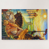 Middeleeuws Kasteel, Ridders & Prinses Legpuzzel (Horizontaal)