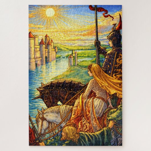Middeleeuws Kasteel, Ridders & Prinses Legpuzzel (Verticaal)