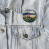 middeleeuws kasteel ronde button 5,7 cm (In situ)