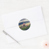 middeleeuws kasteel ronde sticker (Envelop)