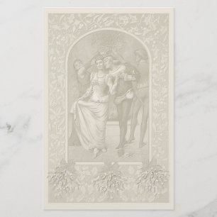 middeleeuws kerstfeest briefpapier