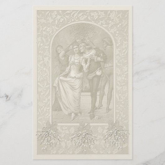 middeleeuws kerstfeest briefpapier (Voorkant)