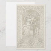 middeleeuws kerstfeest briefpapier (Voorkant / Achterkant)