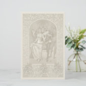 middeleeuws kerstfeest briefpapier (Staand voorkant)