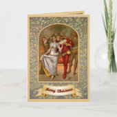 middeleeuws kerstfeest feestdagen kaart (Voorkant)