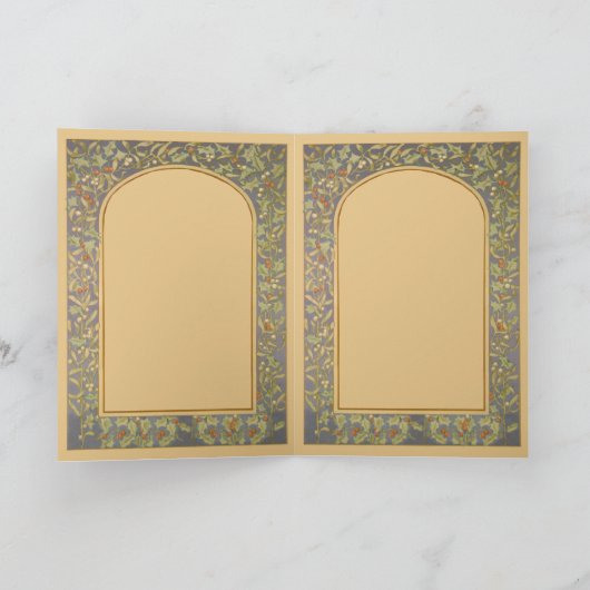 middeleeuws kerstfeest feestdagen kaart (Binnen)