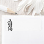 Middeleeuws Knight-adreslabel Etiket (Insitu)