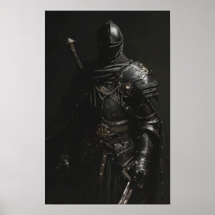 Middeleeuws Knight Poster kunstwerk - Grim Dark Re