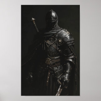 Middeleeuws Knight Poster kunstwerk - Grim Dark Re