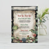 Middeleeuws koninklijk besluit Verjaardag Uitnodig Kaart (Staand voorkant)