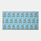 Middeleeuws krijgerkonijn bureaumat (Voorkant)