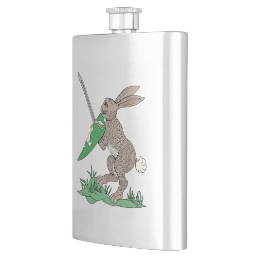 Middeleeuws krijgerkonijn flacon (Links)