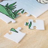 Middeleeuws krijgerkonijn legpuzzel (Zijkant)