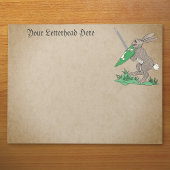 Middeleeuws krijgerkonijn notitieblok