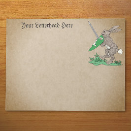 Middeleeuws krijgerkonijn notitieblok