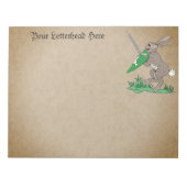 Middeleeuws krijgerkonijn notitieblok (Voorkant)