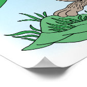 Middeleeuws krijgerkonijn poster (Hoek)