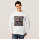 Middeleeuws Kruis Mandala T-shirt (Voorkant volledig)
