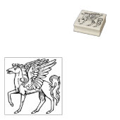 middeleeuws kunststempel voor de pegasus rubberstempel (Gestempeld)
