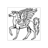 middeleeuws kunststempel voor de pegasus rubberstempel (Afrduk)