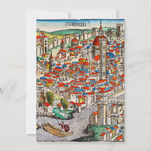 Middeleeuws landmark van Florence in Italië Kaart